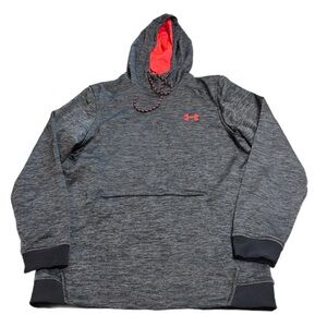 Under Armour Charcoal Hoodie with Coral Logo